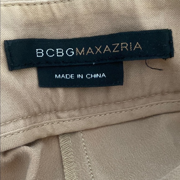 BCBG MaxAzria Tan Wide-Leg Trousers - Picture 7 of 8